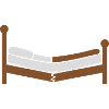 Broken Bed Clipart Logo