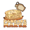 Kawaii pandekageproducent smilede pandekager sirup