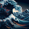 Ukiyo Wave Japanese Art