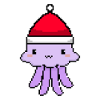 Pixelated Jellyfish Christmas - Funny