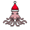Octopus Pixélisé Noël - Drôle