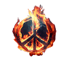 Flame sends peace