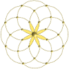 Goldenes Blütenmandala