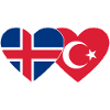 Iceland Turkey Flag Heart