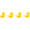 Yellow ducks motif