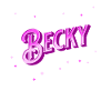 Becky's name personalized