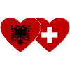 Albania Switzerland Flag Heart