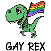 Dinosaure Rainbow Flag Lgbt Slogan Bisexuel