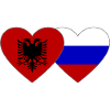 Albanie Russie Drapeau Coeur