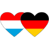 Luxembourg Germany Flag Heart