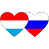 Luxembourg Russia Flag Heart