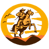 Cow-boy sur son cheval