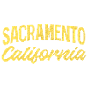 Sacramento California Gold Script