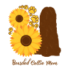 Sunflower Mother - Bearded Collie