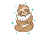 Sloth with pillow nature lazy