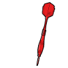 USA flag and red dart