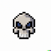 skull pixelart