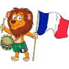 Lion au drapeau Français