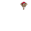 Éléphant pixelisé Noël - Drôles d’éléphants