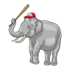 Elephant Baseball Bat Baseball