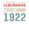 Légendaire Depuis Décembre 1922 Anniversaire