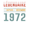 Légendaire Depuis Décembre 1972 Anniversaire