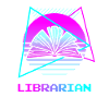 Retro Librarian Book Library