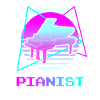 Retro Pianist Piano Instrument