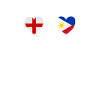England and Philippines Philippine flags