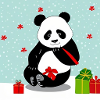 Panda de Noël