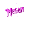 Nom Megan personnalisé