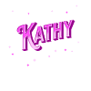 Kathy's name personalized