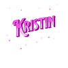 Kristin's name personalized