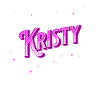 Kristy's name personalized