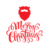 Christmas design Santa beard