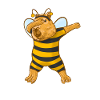 dabbing Capybara Bee Costume