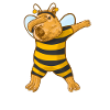 dabbing Capybara Bee Costume