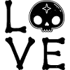 Love Emo Music Skull and Bones Metalcore