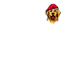 Golden Retriever pixelisé Noël - Drôle