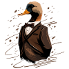 Funny Duck in a Suit