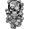 Steampunk Crazy Skull Future Fantasy Design