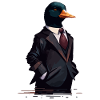 Funny Duck wearing Clothes