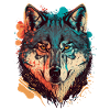 Trendy Drawing of a Wolf