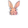 cute bunny hypnotizes people