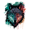 Illustration numérique d’un loup