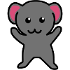 Cute little gray mouse