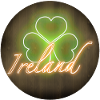 Ireland Shamrock Design, round
