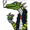 Rauchender Dino