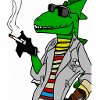 Rauchender Dino
