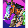 rauchendes Pferd